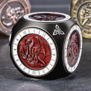 7-in-1 Spinner DND Metallwürfel 3D Relief D&D Polyedrische Würfel für RPG-Rollenspiele Gaming Dungeon and Dragon