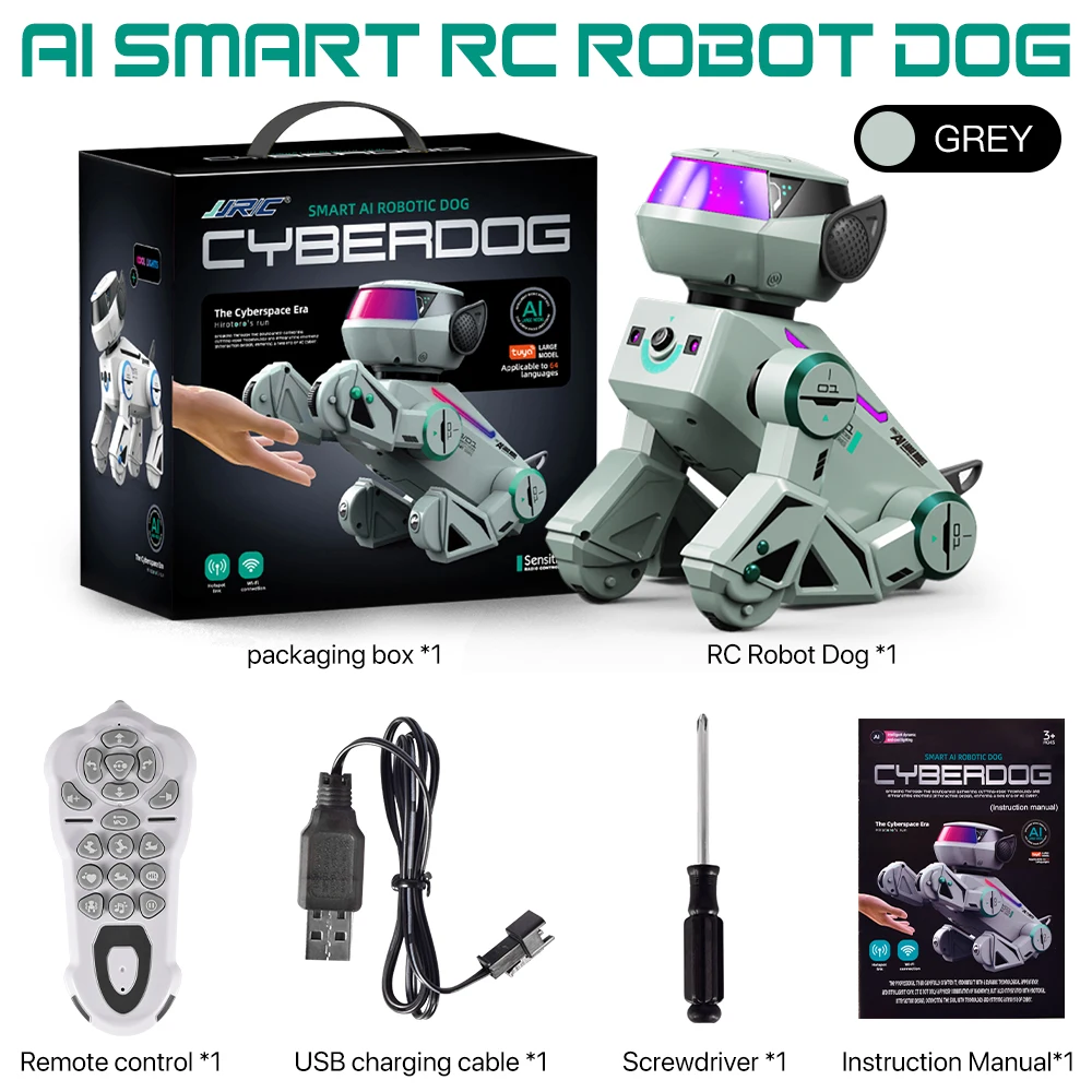 9Imod 2.4G Ki-Roboterhund Sprachinteraktives Stunt-Spielzeug Mit Led, Lehrreiches Geschenk Für Kinder 9Imod 2.4G Ki-Roboterhund Sprachinteraktives Stunt-Spielzeug Mit Led, Lehrreiches Geschenk Für Kinder - Image 7