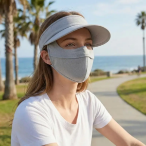 Eisseide Sonnenschutz-Gesichtsmaske UPF50 Vollständiger Hals- und Gesichtsschutz Staubdicht für Outdoor-Arbeit und Reisen