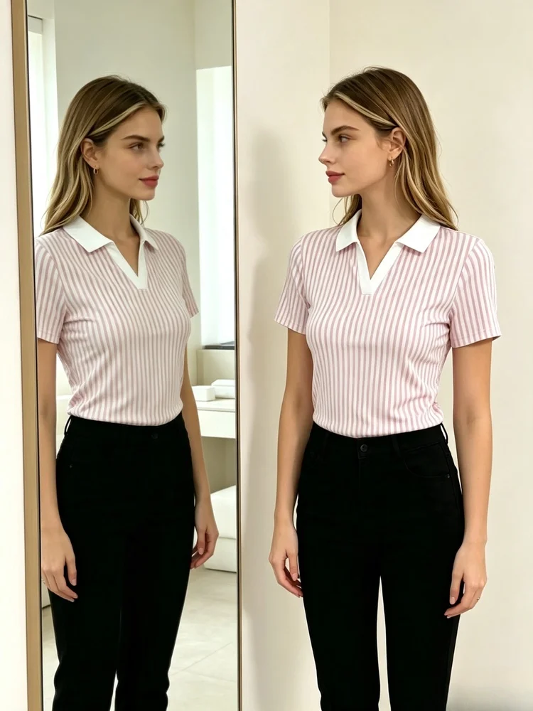Damen Poloshirt Kurzarm Damen Poloshirt Kurzarm – Bild 3