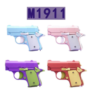 1 STÜCK Kinder 3D Mini Modell Pistole 1911 Pistolen Handspielzeug Pistolen Für Jungen Kinder Spielzeug Kugeln Kein Feuer Gummiband Launcher Sammlung Geschenke