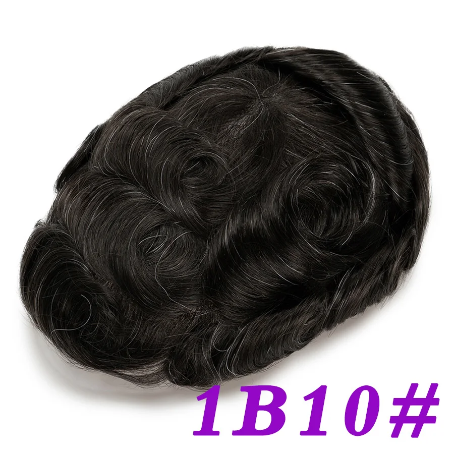 Herren Toupet Aus Echthaar Mit Swiss Lace, Natürlicher Haaransatz Herren Toupet Aus Echthaar Mit Swiss Lace, Natürlicher Haaransatz - Image 22