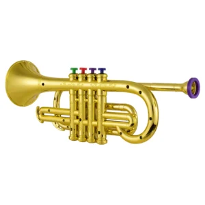 Trompete Kinder Musik blasinstrumente abs Metallic Gold Trompete mit 4 farbigen Tasten