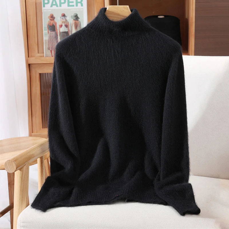 Herbst Und Winter Nerz Kaschmir Pullover Frauen Hochgeschlossenen Pullover Pullover Lose Bodenbildung Wolle Mantel Warme Plus Größe Herbst Und Winter Nerz Kaschmir Pullover Frauen Hochgeschlossenen Pullover Pullover Lose Bodenbildung Wolle Mantel Warme Plus Größe - Image 9