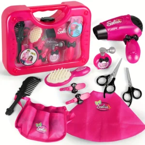 Rollenspiel Mädchen Schönheits salon Spielzeug Set mit Haartrockner, Friseur Schürze und Styling-Zubehör-perfekt für einfalls reiche Spiel geschenk