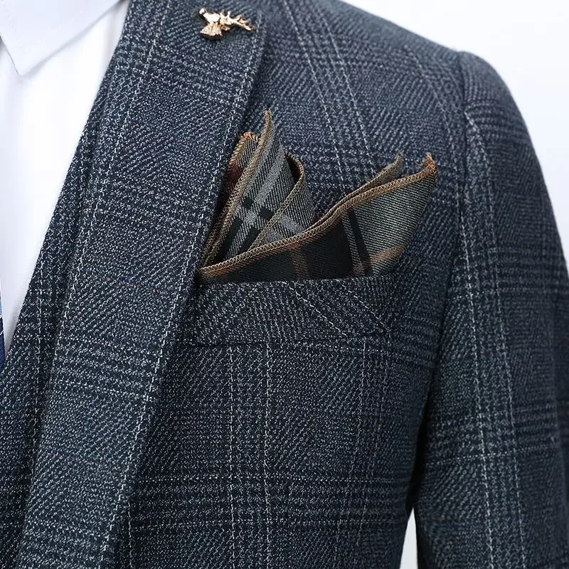 Herren Leinenanzug 3-Teilig (Sakko, Weste, Hose), Britischer Stil Herren Leinenanzug 3-Teilig (Sakko, Weste, Hose), Britischer Stil