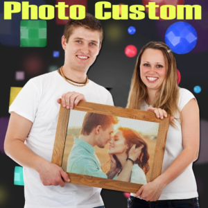 HOMFUN Diamant-Malerei, Fotos, individuelles quadratisches/rundes Bild von Strasssteinen, Diamant-Stickerei, Geschenk für Babys, Jäten und Eltern