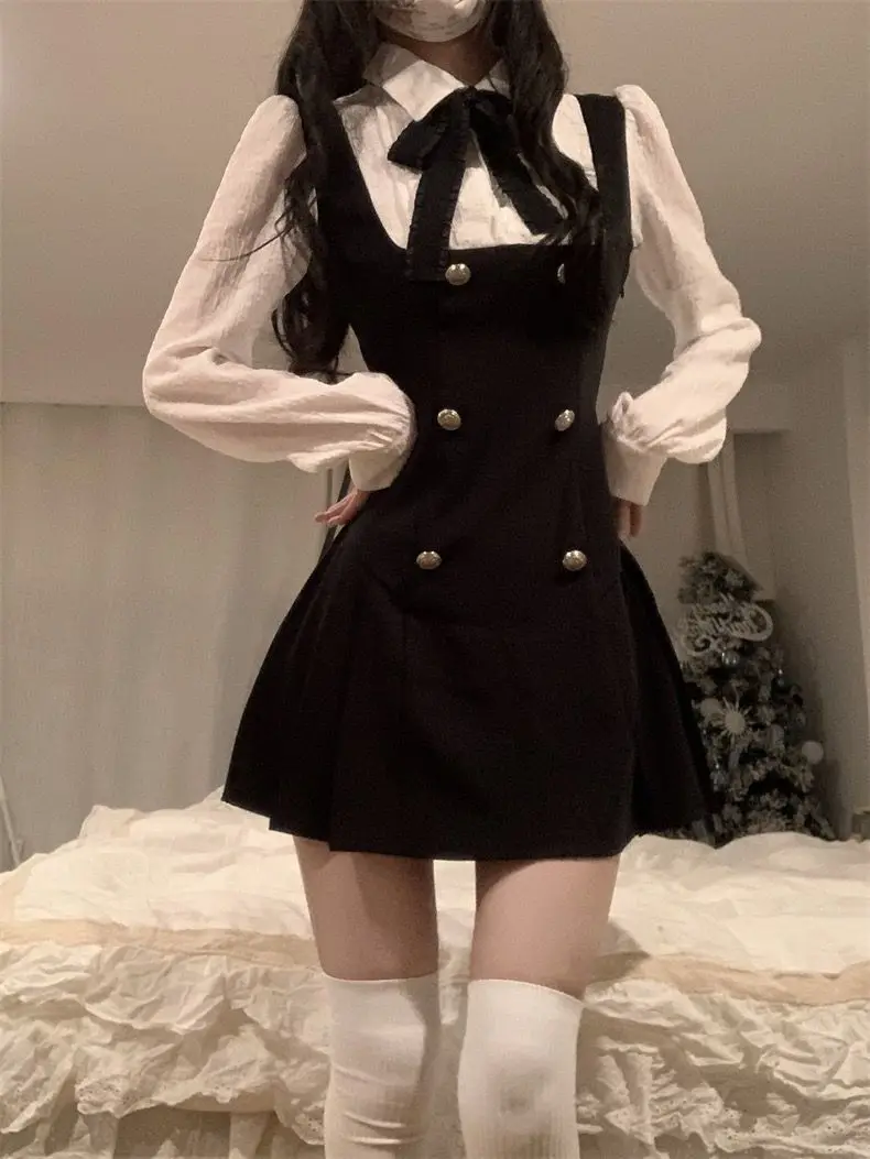 Cgc Preppy-Stil, Gefälschte Zweiteilige Kurze Damenkleider, Lässige Fliege, Japanisches Jk-Lolita-Kleid, Weiblich, 2025, Sommer-Party-Kleider Cgc Preppy-Stil, Gefälschte Zweiteilige Kurze Damenkleider, Lässige Fliege, Japanisches Jk-Lolita-Kleid, Weiblich, 2025, Sommer-Party-Kleider