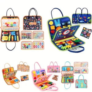 Busy Board Montessori-Spielzeug, Geschenke, sensorisches Spielzeug, pädagogisches Reisespielzeug, Vorschulaktivitäten zum Erlernen der Feinmotorik