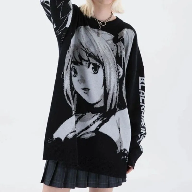 Frauen Hip Hop Streetwear Harajuku Pullover Vintage Japanischen Stil Anime Mädchen Gestrickte 2023 Baumwolle Pullover Pullover Weibliche Kleidung Frauen Hip Hop Streetwear Harajuku Pullover Vintage Japanischen Stil Anime Mädchen Gestrickte 2023 Baumwolle Pullover Pullover Weibliche Kleidung