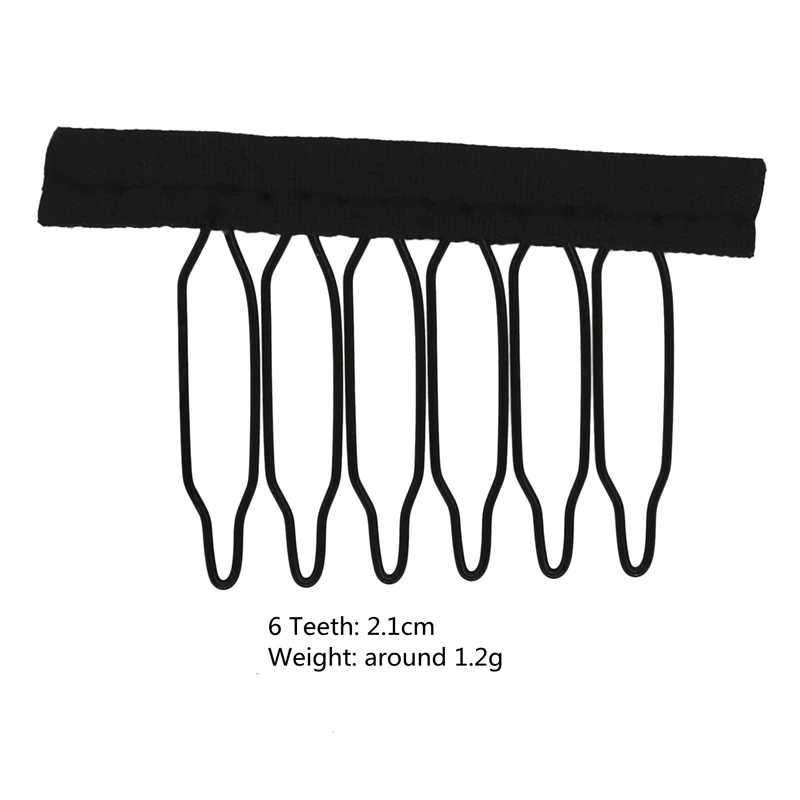 50Pcs Steel Wig Combs And Clips 4/5/6/7 Teeth Wig Comb With Cloth For Making Wig Caps Wig Secure Combs 50Pcs Steel Wig Combs And Clips 4/5/6/7 Teeth Wig Comb With Cloth For Making Wig Caps Wig Secure Combs - Image 5