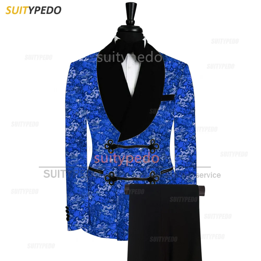 Slim Fit Men Suit Sets Wedding Groomsman Tailor-Made Jacquard Blazer Pants Outfits Fashion Gala Male Newest Luxury Tuxedos Slim Fit Men Suit Sets Wedding Groomsman Tailor-Made Jacquard Blazer Pants Outfits Fashion Gala Male Newest Luxury Tuxedos - Image 15