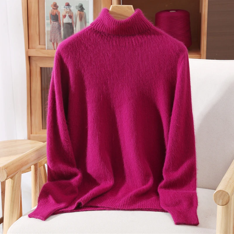 Herbst Und Winter Nerz Kaschmir Pullover Frauen Hochgeschlossenen Pullover Pullover Lose Bodenbildung Wolle Mantel Warme Plus Größe Herbst Und Winter Nerz Kaschmir Pullover Frauen Hochgeschlossenen Pullover Pullover Lose Bodenbildung Wolle Mantel Warme Plus Größe - Image 24