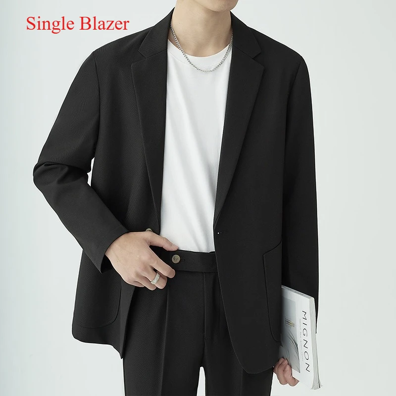 Suits Men'S Fashionable Banquet Solid-Color Dance Host Casual Wedding Banquet Dress Performance Korean-Style Rugged Smart Suit Suits Men'S Fashionable Banquet Solid-Color Dance Host Casual Wedding Banquet Dress Performance Korean-Style Rugged Smart Suit - Image 17