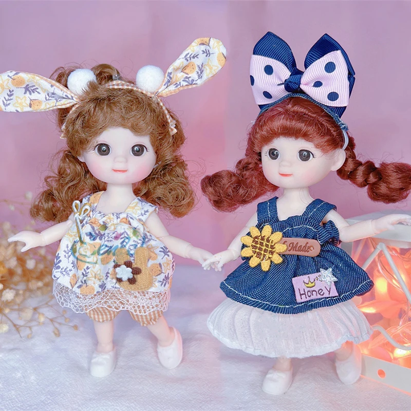 Cute Doll 17Cm Doll Suit Doll 1/8 Bjd Doll Girl Kids Toy Simulation Exquisite Doll Daughter Birthday Gift Dolls For Girls Cute Doll 17Cm Doll Suit Doll 1/8 Bjd Doll Girl Kids Toy Simulation Exquisite Doll Daughter Birthday Gift Dolls For Girls