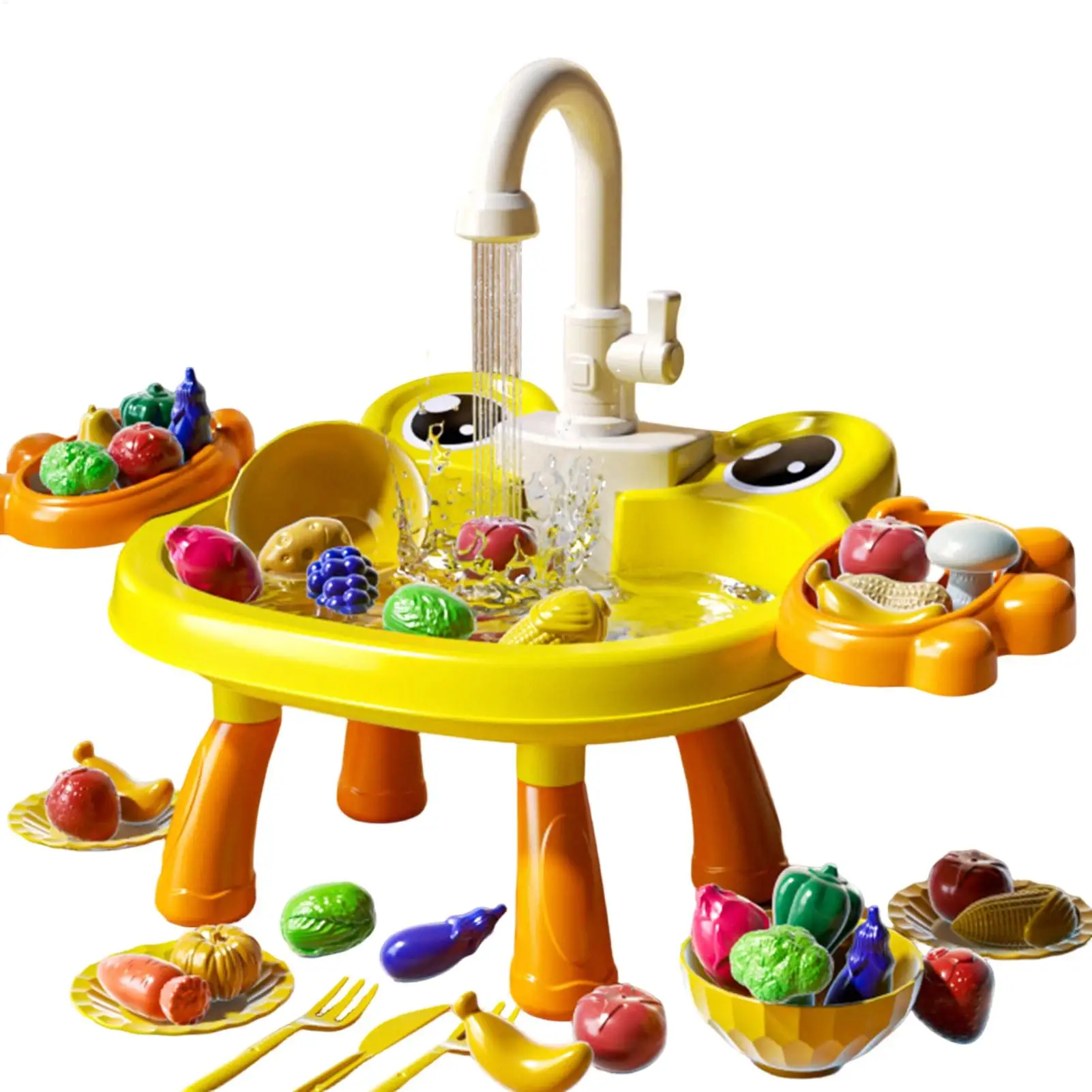 Elektrische Spielküche Mit Fließendem Wasser, Interaktiver Küchenwassertisch, Spielzeug-Geschirrspüler, Rollenspiel-Geschenk Für Kinder, Jungen Und Mädchen Elektrische Spielküche Mit Fließendem Wasser, Interaktiver Küchenwassertisch, Spielzeug-Geschirrspüler, Rollenspiel-Geschenk Für Kinder, Jungen Und Mädchen