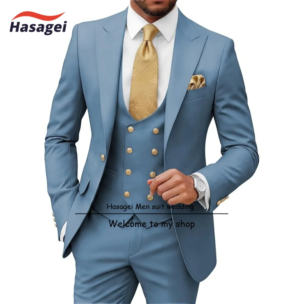 Herrenanzug 3-teilig, Slim Fit – für Hochzeit, Abschlussball und Business – Bild 8