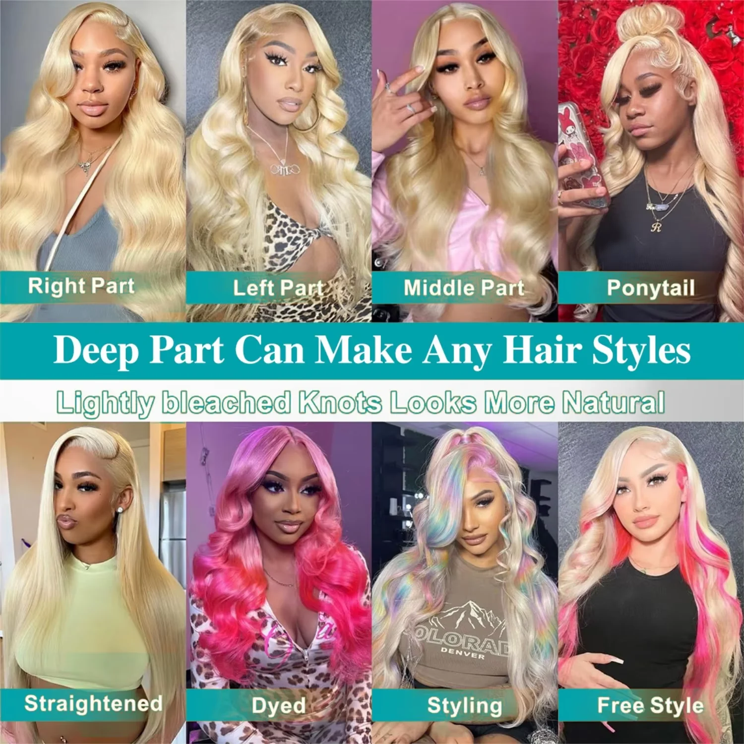 13X6 Hd 613 Blonde Body Wave 100% Echthaarperücken Brasilianische 30 40 Zoll Transparente Lace Frontal Perücke Nass Und Wellig Lace Front Echthaarperücke 13X6 Hd 613 Blonde Body Wave 100% Echthaarperücken Brasilianische 30 40 Zoll Transparente Lace Frontal Perücke Nass Und Wellig Lace Front Echthaarperücke - Image 6