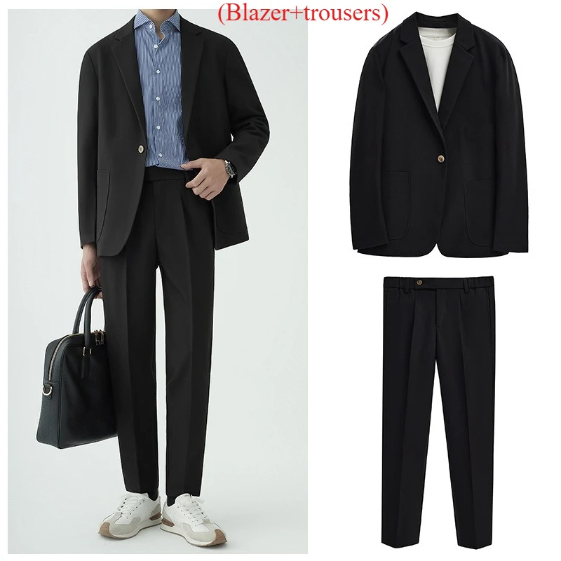 Suits Men'S Fashionable Banquet Solid-Color Dance Host Casual Wedding Banquet Dress Performance Korean-Style Rugged Smart Suit Suits Men'S Fashionable Banquet Solid-Color Dance Host Casual Wedding Banquet Dress Performance Korean-Style Rugged Smart Suit - Image 18