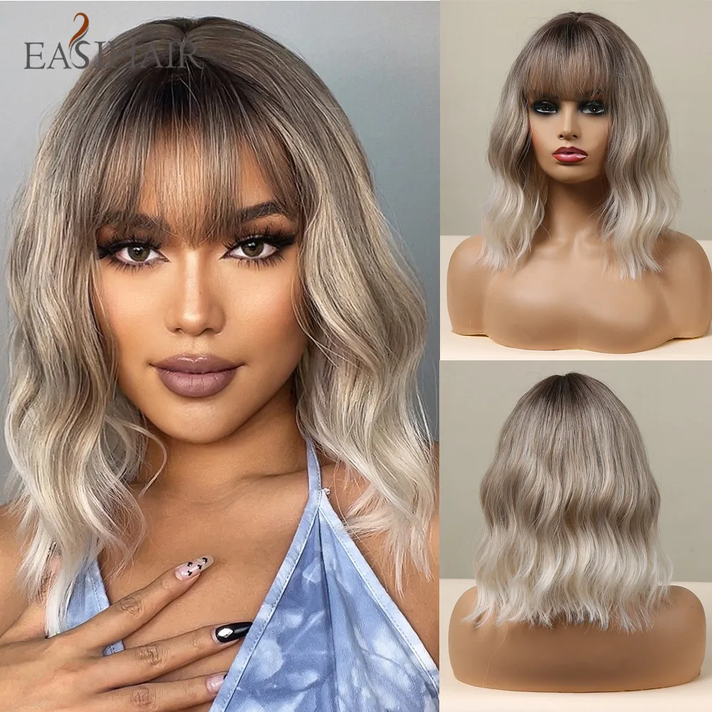 Easihair Bob-Perücke Mit Pony, Kurz Und Glatt, Hellblond-Beige, Hitzebeständig Easihair Bob-Perücke Mit Pony, Kurz Und Glatt, Hellblond-Beige, Hitzebeständig – Bild 21