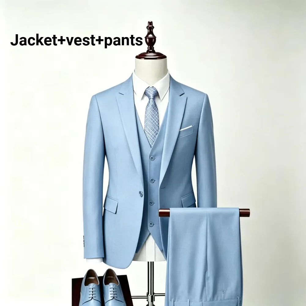 Herren Anzug 3-Teilig, Leicht, Slim Fit: Sakko, Weste Und Hose Herren Anzug 3-Teilig, Leicht, Slim Fit: Sakko, Weste Und Hose - Image 22