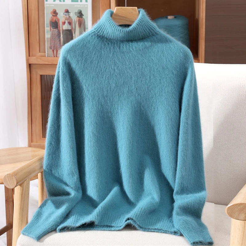 Herbst Und Winter Nerz Kaschmir Pullover Frauen Hochgeschlossenen Pullover Pullover Lose Bodenbildung Wolle Mantel Warme Plus Größe Herbst Und Winter Nerz Kaschmir Pullover Frauen Hochgeschlossenen Pullover Pullover Lose Bodenbildung Wolle Mantel Warme Plus Größe - Image 8
