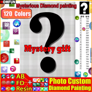HOMFUN 120 Farben Geheimnis Geschenke Diamant Malerei Harz + Feenstaub + AB Bohrer Foto Benutzerdefinierte 5D DIY Vollbohrer Diamant Malerei