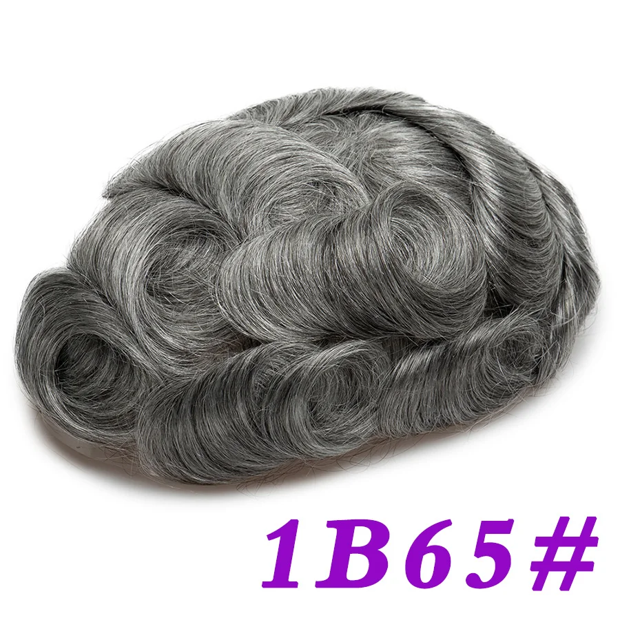 Herren Toupet Aus Echthaar Mit Swiss Lace, Natürlicher Haaransatz Herren Toupet Aus Echthaar Mit Swiss Lace, Natürlicher Haaransatz - Image 18