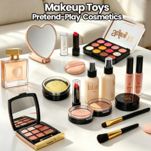 Simulated Makeup Toys Pretend Play Beauty Cosmetics Girl Fake Makeup Set Toy Lipstick Powder Blusher Not Real Makeup for Kids