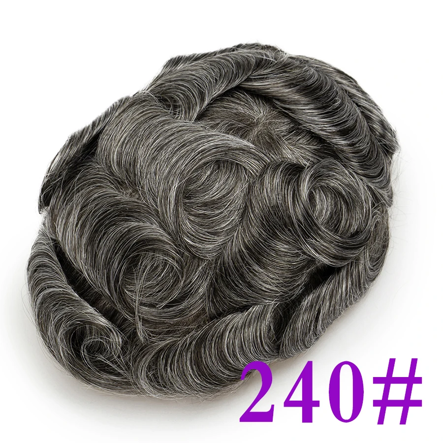 Herren Toupet Aus Echthaar Mit Swiss Lace, Natürlicher Haaransatz Herren Toupet Aus Echthaar Mit Swiss Lace, Natürlicher Haaransatz - Image 13