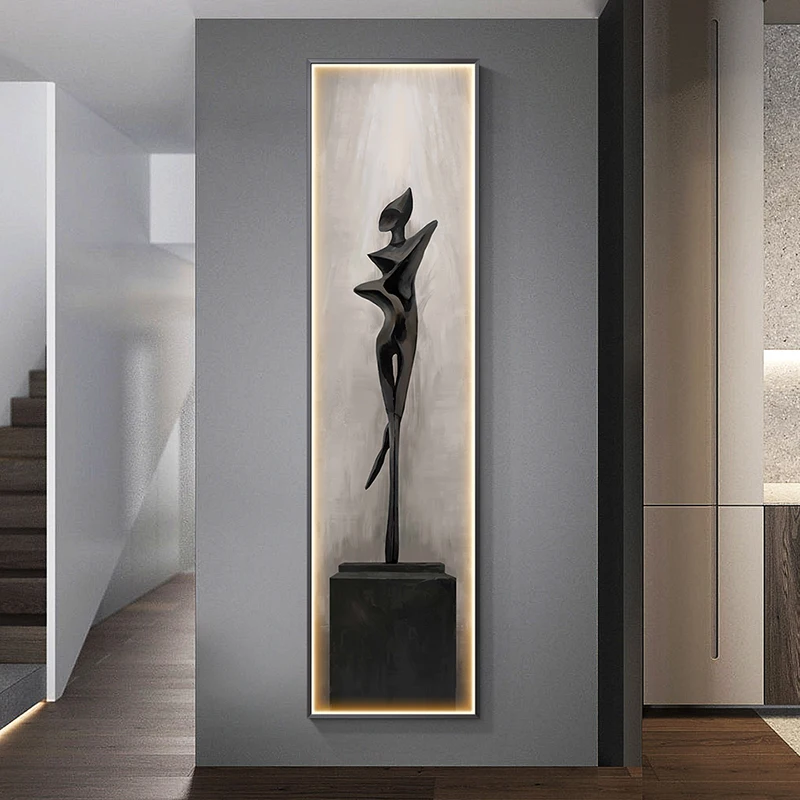 Led-Wandleuchte Mit Moderner Abstrakter Kunst – Wandbild-Lampe Für Wohnzimmer, Küche &Amp; Flur Led-Wandleuchte Mit Moderner Abstrakter Kunst – Wandbild-Lampe Für Wohnzimmer, Küche &Amp; Flur – Bild 3