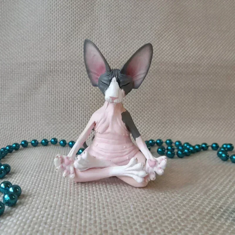 Kreative Glückliche Katzen-Buddha-Statue, Meditations-Yoga-Sphinx-Figur, Kunstharz-Handwerk Für Haus, Garten Und Außenbereich, Kunstskulptur-Dekoration Kreative Glückliche Katzen-Buddha-Statue, Meditations-Yoga-Sphinx-Figur, Kunstharz-Handwerk Für Haus, Garten Und Außenbereich, Kunstskulptur-Dekoration – Bild 2