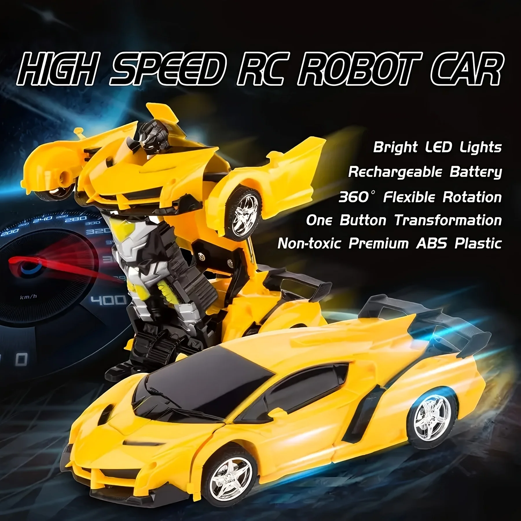2-In-1 Rc Car Robot, Remote Control Transforming Toy Vehicle, Deformation Racing Car Model, Automatic Conversion Kids Boys Gifts 2-In-1 Rc Car Robot, Remote Control Transforming Toy Vehicle, Deformation Racing Car Model, Automatic Conversion Kids Boys Gifts - Image 3