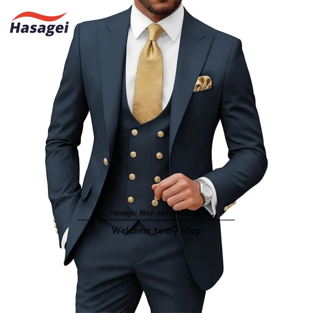 Herrenanzug 3-teilig, Slim Fit – für Hochzeit, Abschlussball und Business – Bild 15