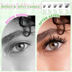 Startseite Natürlich Aussehende Künstliche Wimpern Im Wispy-Stil, Cluster-Design, Diy-Wimpernverlängerungsset, Bond &Amp; Seal, Künstliche Wimpern, Wimpernverlängerung