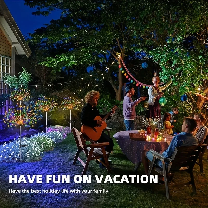 Solar Feuerwerk Lichter Im Freien Ip65 Wasserdicht Solar 8 Beleuchtungs Modi Lichterkette Licht Weihnachts Beleuchtung Garten Dekoration Solar Feuerwerk Lichter Im Freien Ip65 Wasserdicht Solar 8 Beleuchtungs Modi Lichterkette Licht Weihnachts Beleuchtung Garten Dekoration - Image 6