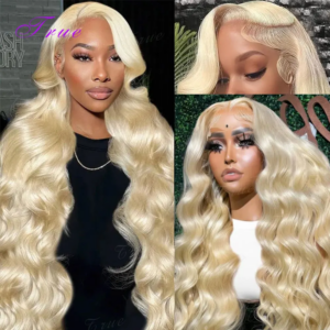 13x6 HD 613 Blonde Body Wave 100% Echthaarperücken Brasilianische 30 40 Zoll Transparente Lace Frontal Perücke Nass und Wellig Lace Front Echthaarperücke