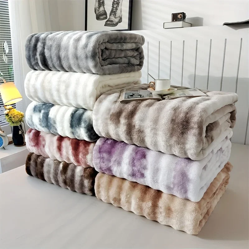 Luxurious Faux Rabbit Fur Bed Blanket - Soft, Thick, And Warm Throw All Seasons, Versatile For Sofa, Shawl, Travel, And Gifts Luxurious Faux Rabbit Fur Bed Blanket - Soft, Thick, And Warm Throw All Seasons, Versatile For Sofa, Shawl, Travel, And Gifts