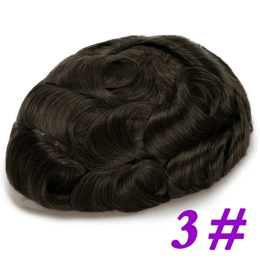 Herren Toupet Aus Echthaar Mit Swiss Lace, Natürlicher Haaransatz Herren Toupet Aus Echthaar Mit Swiss Lace, Natürlicher Haaransatz - Image 10