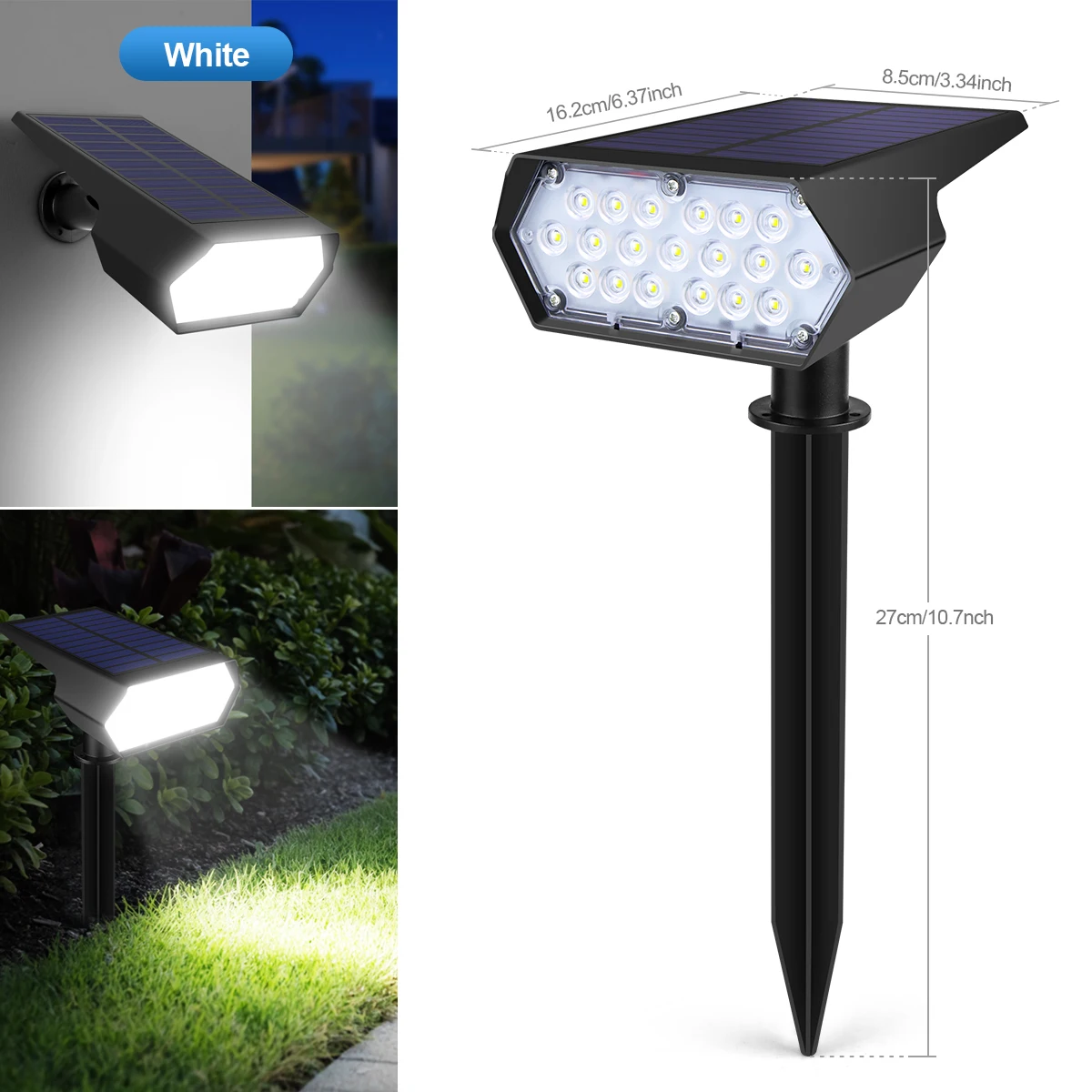 Solar Powered Led Wall Lamp Rgb Spotlight Outdoor Waterproof Heat &Amp; Snow Resistant Street Backyard Yard Night Safe Lighting Solar Powered Led Wall Lamp Rgb Spotlight Outdoor Waterproof Heat &Amp; Snow Resistant Street Backyard Yard Night Safe Lighting - Image 8