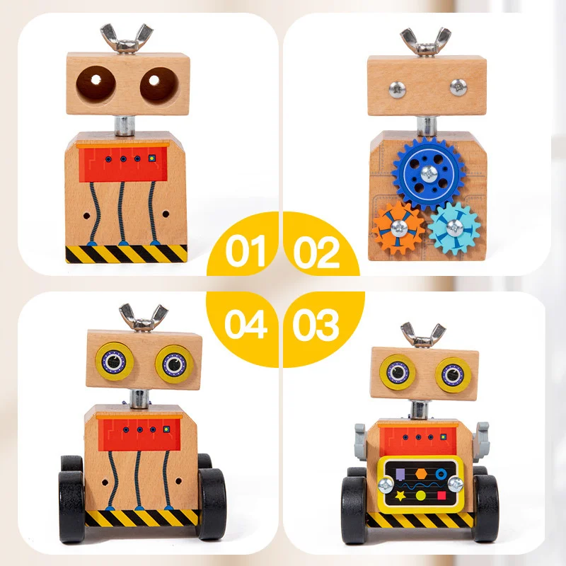 Montessori-Schraubspielzeug Roboterfahrzeug Mit Werkzeug – Lernspielzeug Montessori-Schraubspielzeug Roboterfahrzeug Mit Werkzeug – Lernspielzeug - Image 5