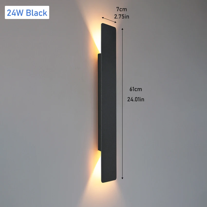 Outdoor Led Wall Lamp Ip65 Waterproof Aluminum Up Down Light 18W 110V/220V Black White For Courtyard Porch Exterior Lighting Outdoor Led Wall Lamp Ip65 Waterproof Aluminum Up Down Light 18W 110V/220V Black White For Courtyard Porch Exterior Lighting - Image 12