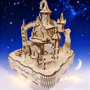 DIY 3D Holz-Zauberburg-Puzzle Lehrreiches Konstruktionsspielzeug Kreatives Geschenk & Tischdekoration
