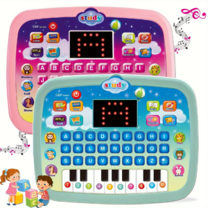 Kinder-Tablet-Lernmatte für Kleinkinder mit LED-Bildschirm lehrt Musik und Mathematik für frühkindliche pädagogische elektronische Spielzeuge