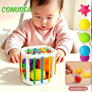 Montessori Baby Spielzeug 18 Monate Sensorische Entwicklung Lernen Pädagogisches Spielzeug Bunte Blöcke Sortierung Spiel Für Babys Kleinkind