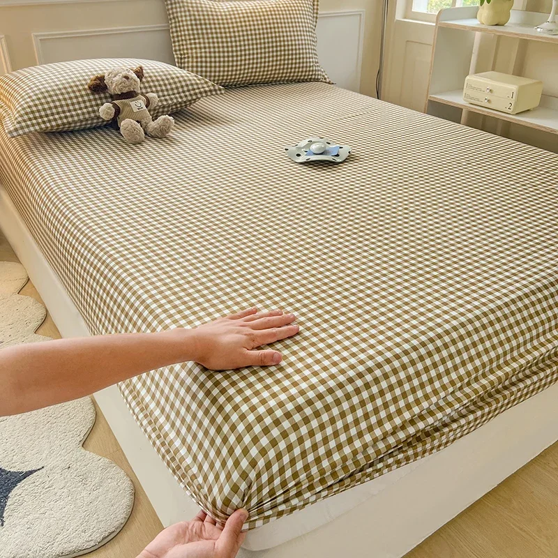 New Fitted Sheet With Elastic Bands Non Slip Adjustable Mattress Cover For Double King Queen Bed 150X200 180X200 220X200Cm New Fitted Sheet With Elastic Bands Non Slip Adjustable Mattress Cover For Double King Queen Bed 150X200 180X200 220X200Cm - Image 5