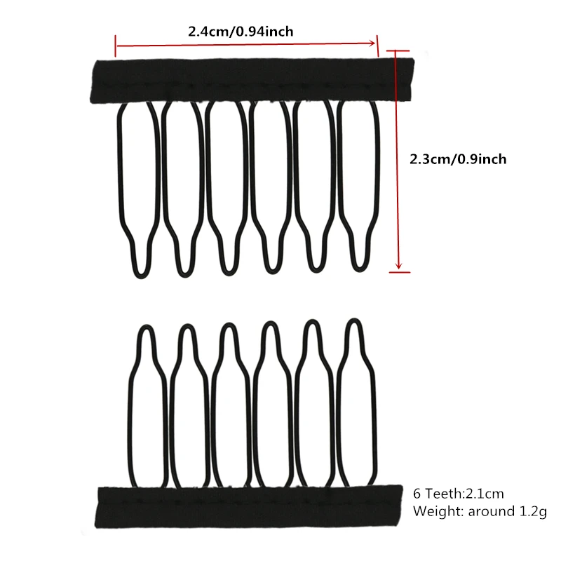50Pcs Steel Wig Combs And Clips 4/5/6/7 Teeth Wig Comb With Cloth For Making Wig Caps Wig Secure Combs 50Pcs Steel Wig Combs And Clips 4/5/6/7 Teeth Wig Comb With Cloth For Making Wig Caps Wig Secure Combs - Image 8