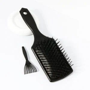2-teiliges quadratisches, flaches Kissen, Kopfhaut-Massagekamm und Minikamm-Reinigungsbürste, glattes, flauschiges Styling-Set, speziell für Echthaar-Perücken