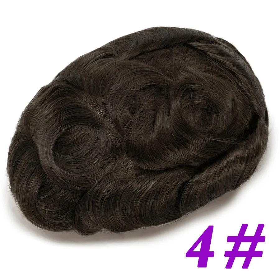 Herren Toupet Aus Echthaar Mit Swiss Lace, Natürlicher Haaransatz Herren Toupet Aus Echthaar Mit Swiss Lace, Natürlicher Haaransatz - Image 12