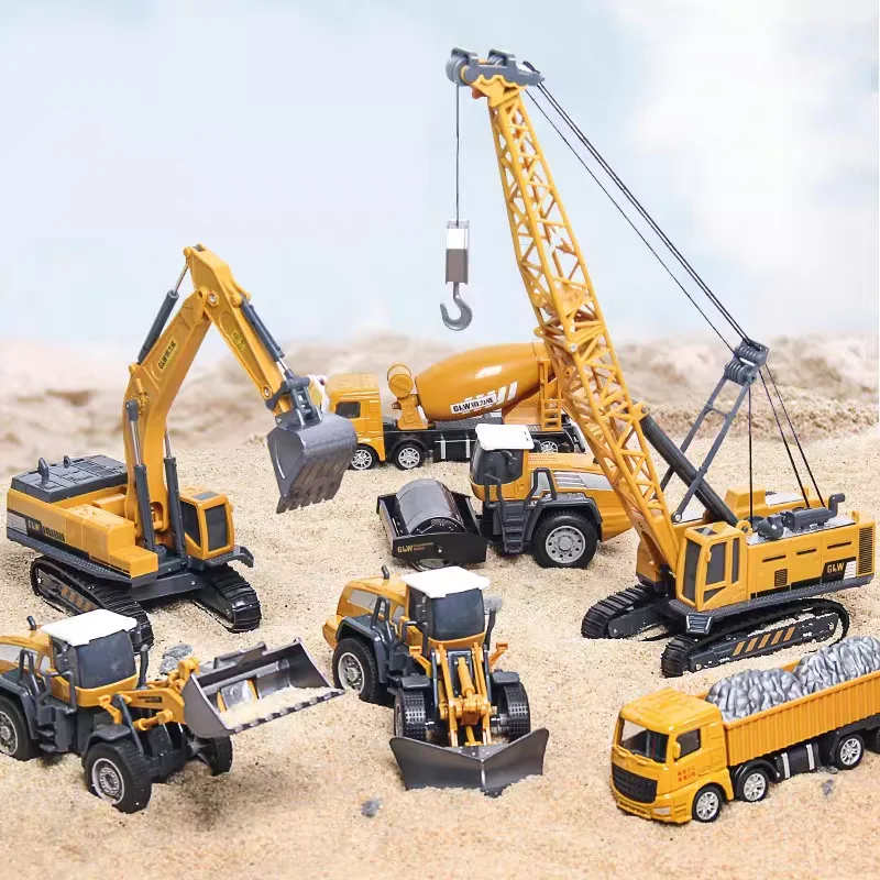Engineering Vehicle Toys For Boys Alloy+Plastic Tractor Excavator Bulldozer Crane Truck Model Diecast Children Collection Gifts Engineering Vehicle Toys For Boys Alloy+Plastic Tractor Excavator Bulldozer Crane Truck Model Diecast Children Collection Gifts